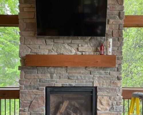 tv and mantle mounting after